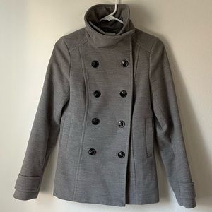 H&M Double Breasted Jacket Coat,‎ Gray, Size 4